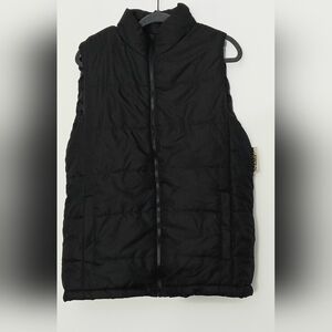 Open Trails Vest Men's Size M Black Quilted Zip Up Pockets NEW